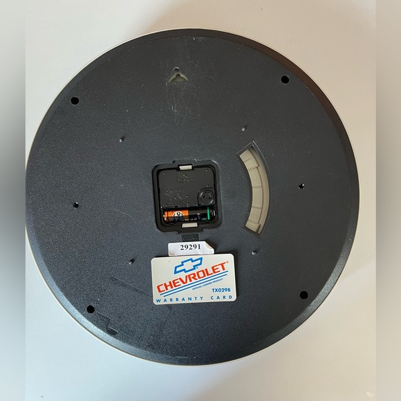 Rare Chevrolet Corvette Cars Quartz Wall Clock with Day/Date Silver Gray Black - Picture 4 of 9